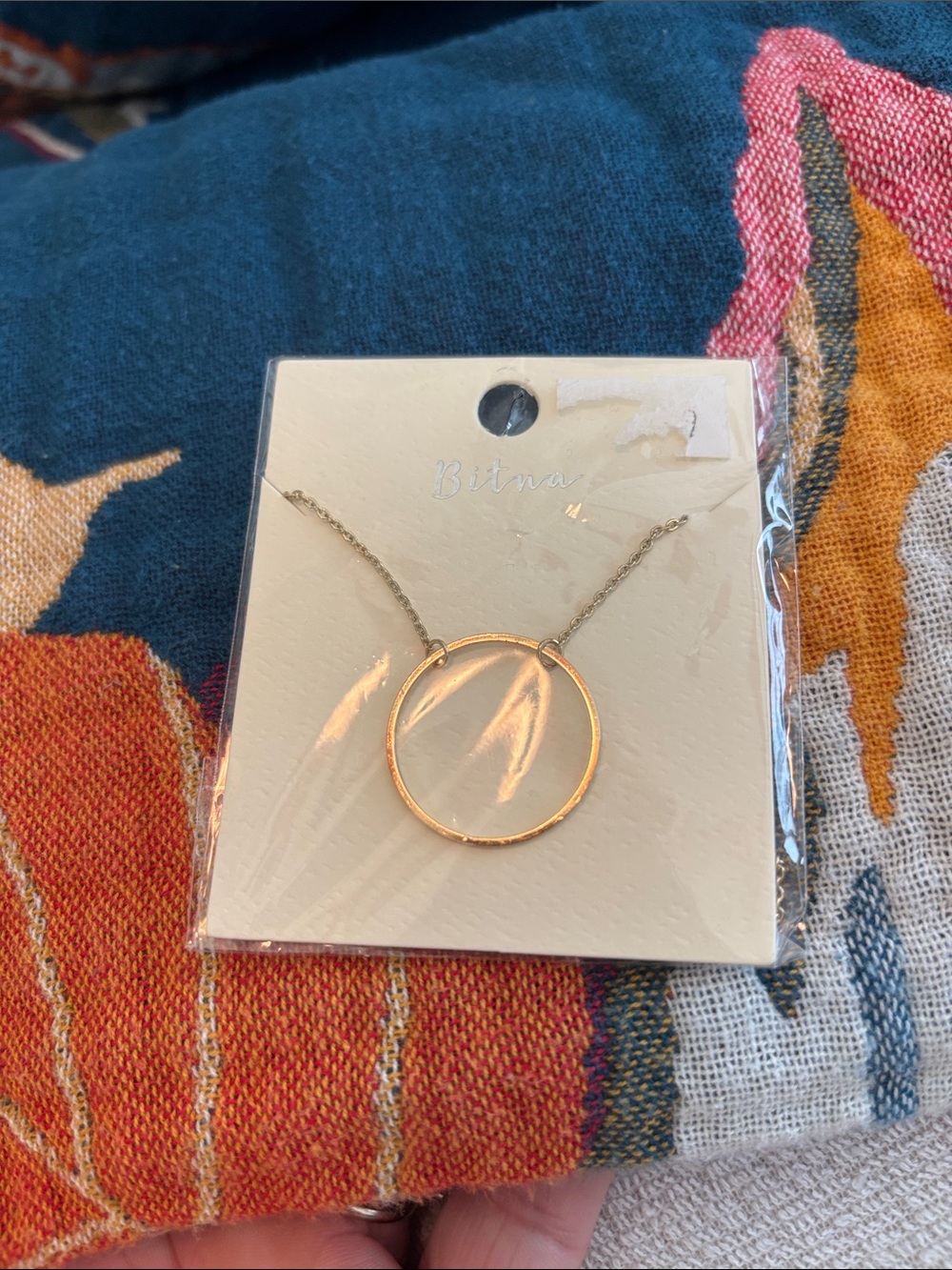 Gold Circle Pendant Necklace - Gold
